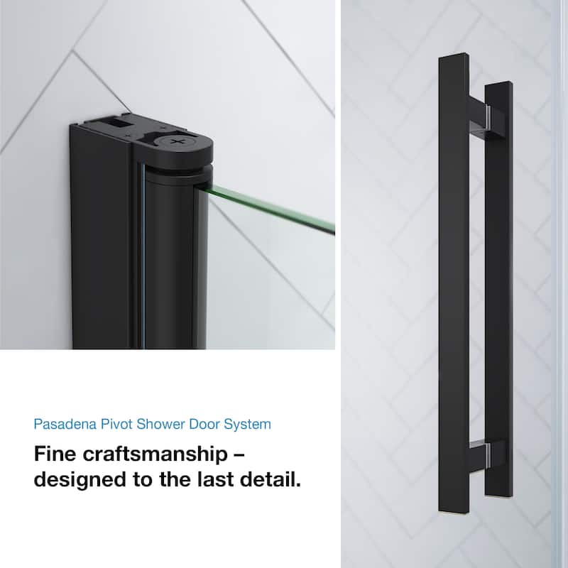 OVE Pasadena Alcove Frameless Pivot Shower Door Kit with Base Pan, 2025