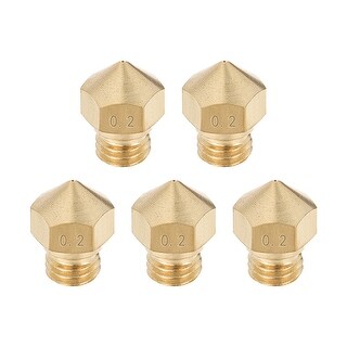 Shop 3d Printer Nozzle Head For Mk10 1 75mm Extruder Print Brass 0 2mm 5pcs On Sale Overstock 30579504