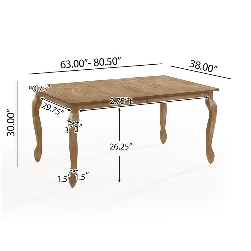 Phinnaeus French Country Fabric Rubberwood 7 Piece Dining Set with Expandable Table by Christopher Knight Home