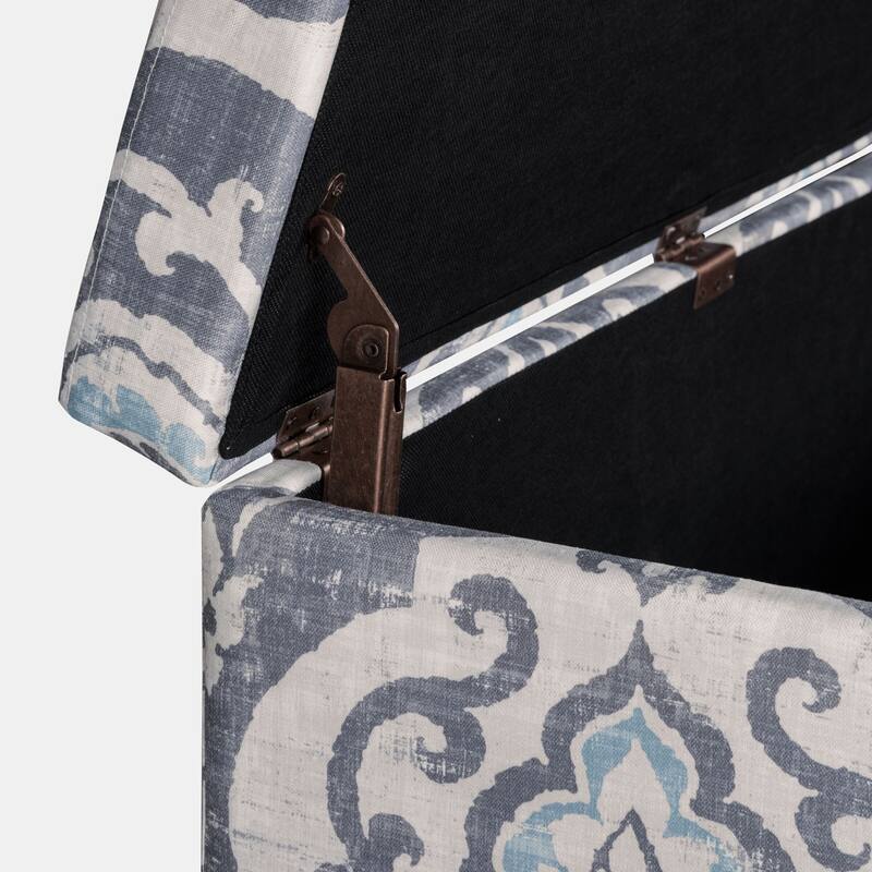 Buhrer Blue Slate Decorative Storage Bench
