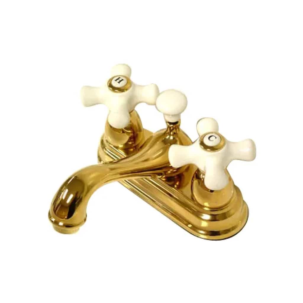 Elements Of Design Chicago Collection Double Handle 4" Centerset - Polished Brass (PVD)