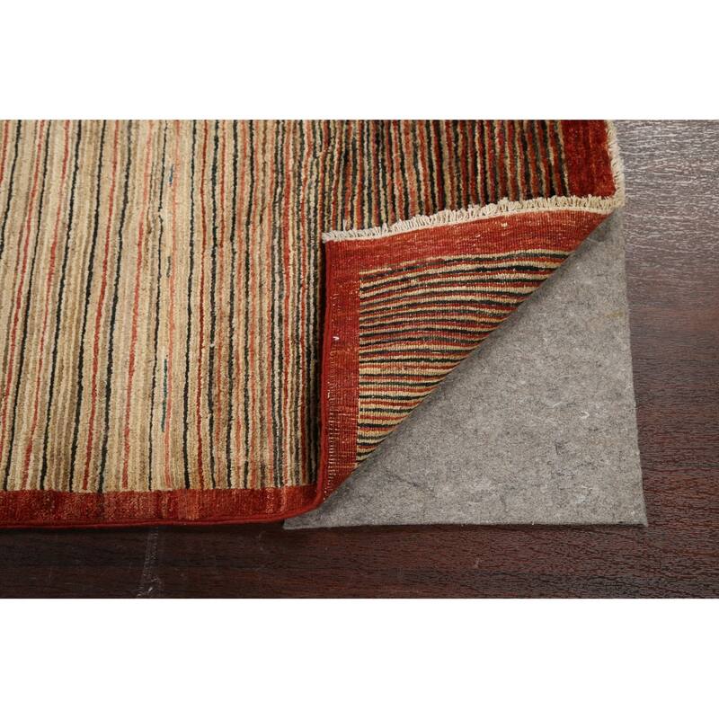Modern Striped Gabbeh Kashkoli Oriental Area Rug Wool Handmade - 3'3" x 4'8"