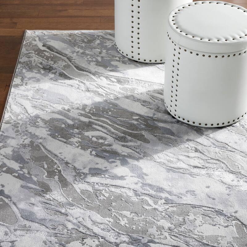 Everloom Laura Marble Chic Abstract Area Rug