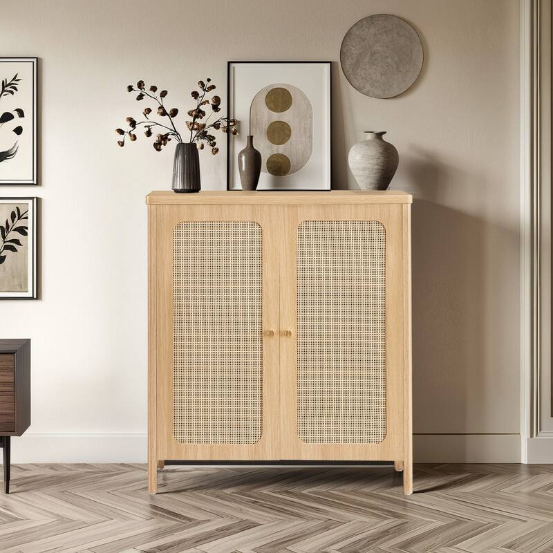 Spruce & Spring Boho Chic Sideboard Buffet Cabinet with Storage for Dining & Living Room