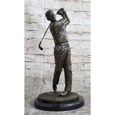 Ben Hogan Male Golfer Sports Memorabilia Golf Club Art Pga Bronze Marble Statue