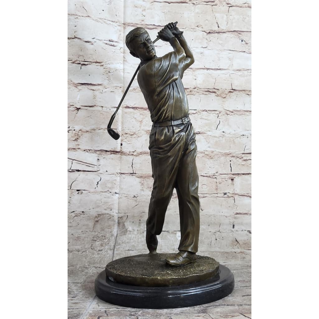 Ben Hogan Male Golfer Sports Memorabilia Golf Club Art Pga Bronze Marble Statue