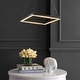 preview thumbnail 14 of 19, Nero Square Contemporary Modern Metal Integrated LED Chandelier, Black by JONATHAN Y