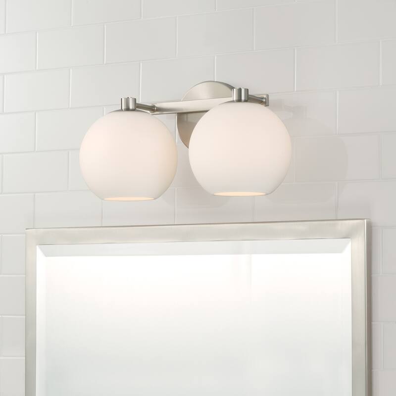 Ansley 2-Light Vanity - 14.75"W x 8"H x 7.75"E