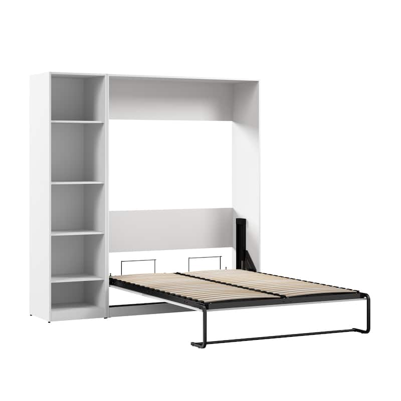 Claremont Full Murphy Bed with Closet Organizer (79W) by Bestar