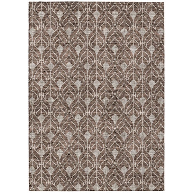 Machine Washable Indoor/ Outdoor Chantille Contempoary Geo Rug