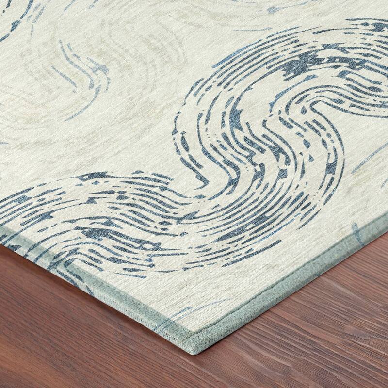 Machine Washable Indoor/ Outdoor Modern Ari Chantille Rug