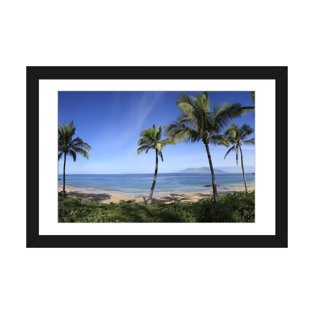 iCanvas "Palm Tree Lined Beach, Maui, Hawaii, USA" by Panoramic Images