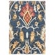 preview thumbnail 75 of 96, SAFAVIEH Fiorello Handmade Blossom French Country Wool Area Rug 2' x 3' - Navy/Multi