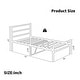 preview thumbnail 4 of 8, Twin Size Metal Platform Bed Frame with Wave-Style Headboard, Durable Quiet Support System