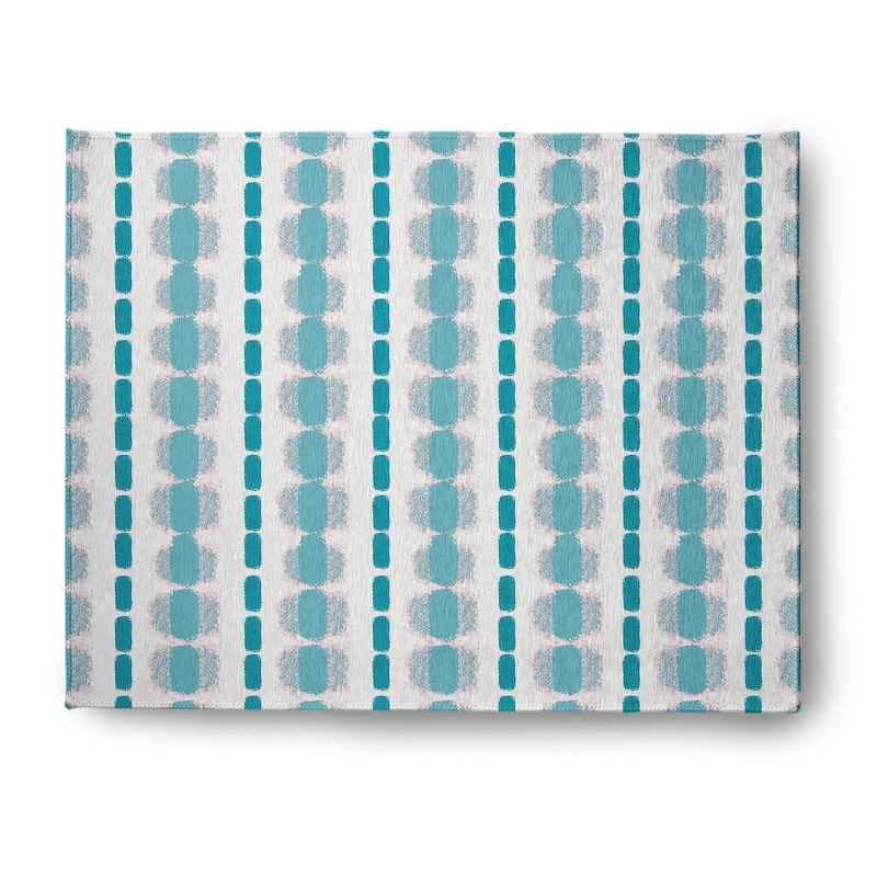 Watercolor Stripe Spring Chenille Rug - Explorer Blue - 8' x 10'