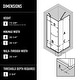 preview thumbnail 2 of 18, VIGO Monteray 30"D x 30"W x 73"H Frameless Hinged Shower Enclosure
