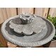 preview thumbnail 2 of 11, Ashlee Weathered Concrete Tiered Birdbath - 17" x 26"