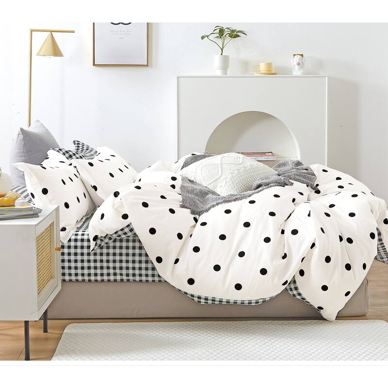 Clark Polka Dot 100% Cotton 3 pcs Duvet Cover Set