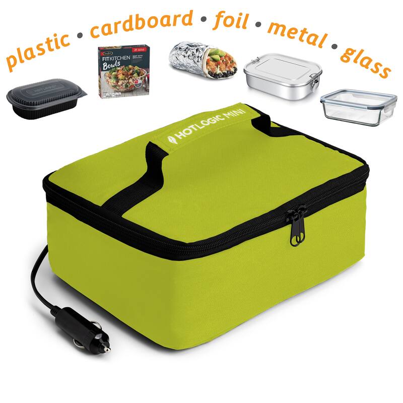 HOTLOGIC Portable Personal 12V Mini Oven, Aqua Floral