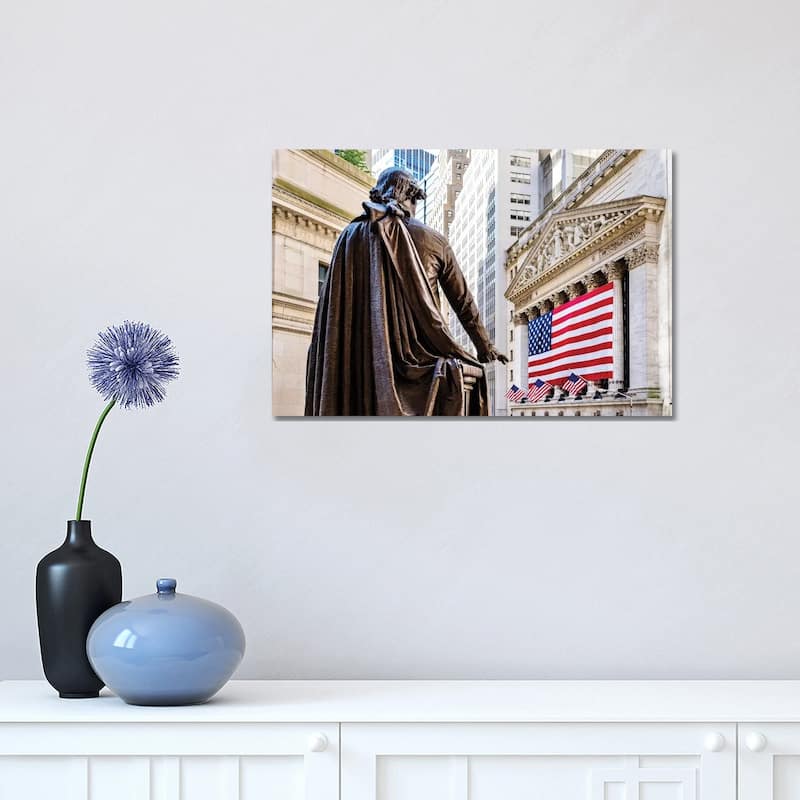 iCanvas "Wall Street New York Stock Exchange " by Susanne Kremer Canvas Print - 12x18x1.5