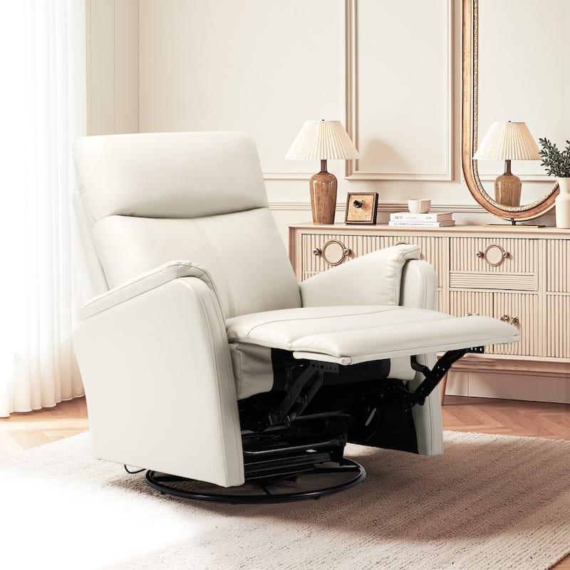 Fabric Recliner Sofa Chair Swivel Rocking Footrest-Single Seat for Living Room