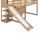preview thumbnail 16 of 31, Contemporary Twin Size Wood House Loft bed with Slide, Storage shelves and Light, Multifunctional Storage, 3 Beds in 1, Natural