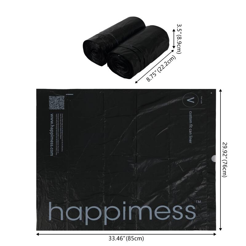 happimess, 30 Gallon Drawstring Unscented Trash Can Liner