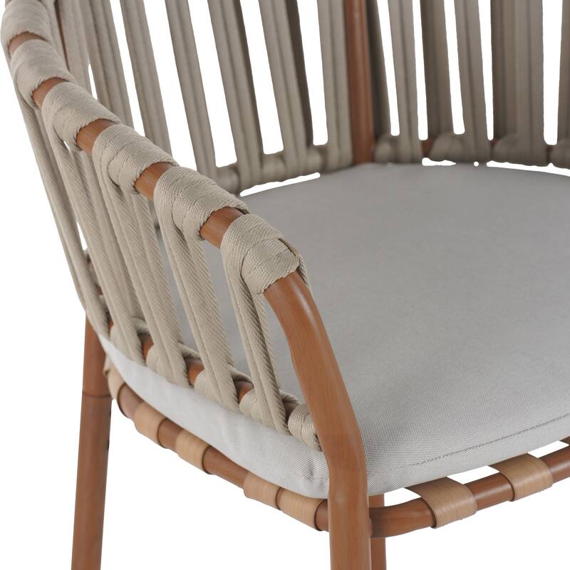 Outdoor Matal Rope Barstool