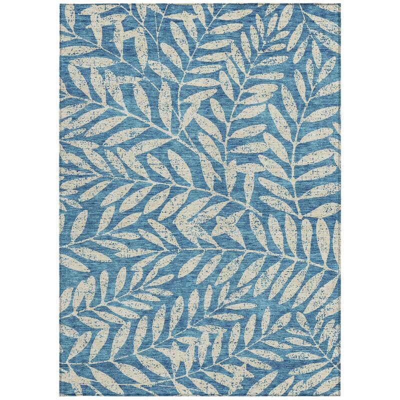 HomeRoots Floral Transitional Rectangle Outdoor Rug