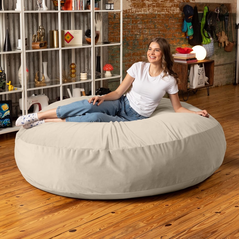Jaxx Cocoon 6 Ft Giant Bean Bag Sofa and Lounger for Adults, Lush Velvet