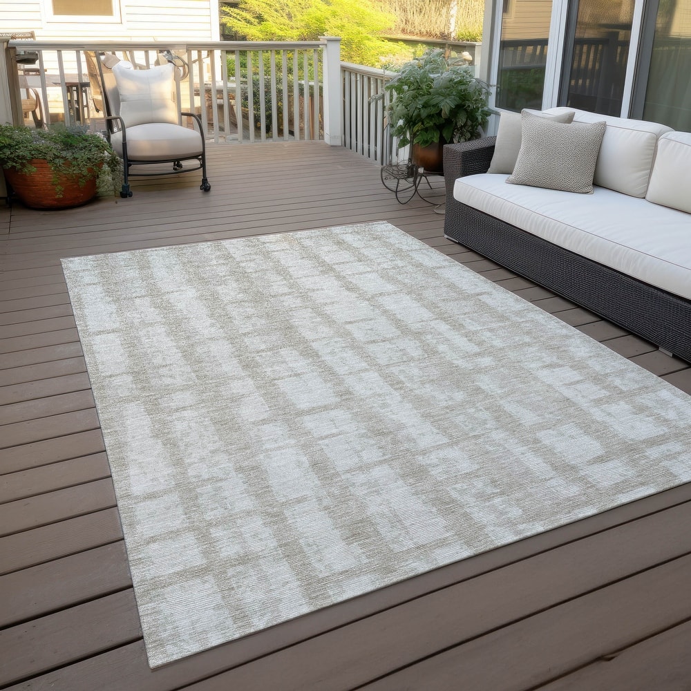 Machine Washable Indoor/ Outdoor Chantille Contemporary Ombre Rug