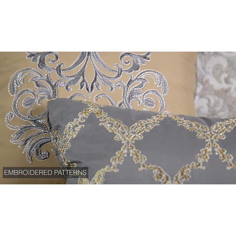 Riverbrook Home Lantana Grey Jacquard 10-piece Comforter Set