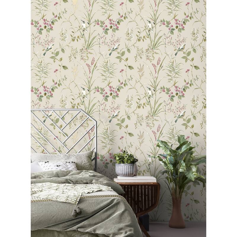 Fine Decor Mariko Neutral Botanical Wallpaper