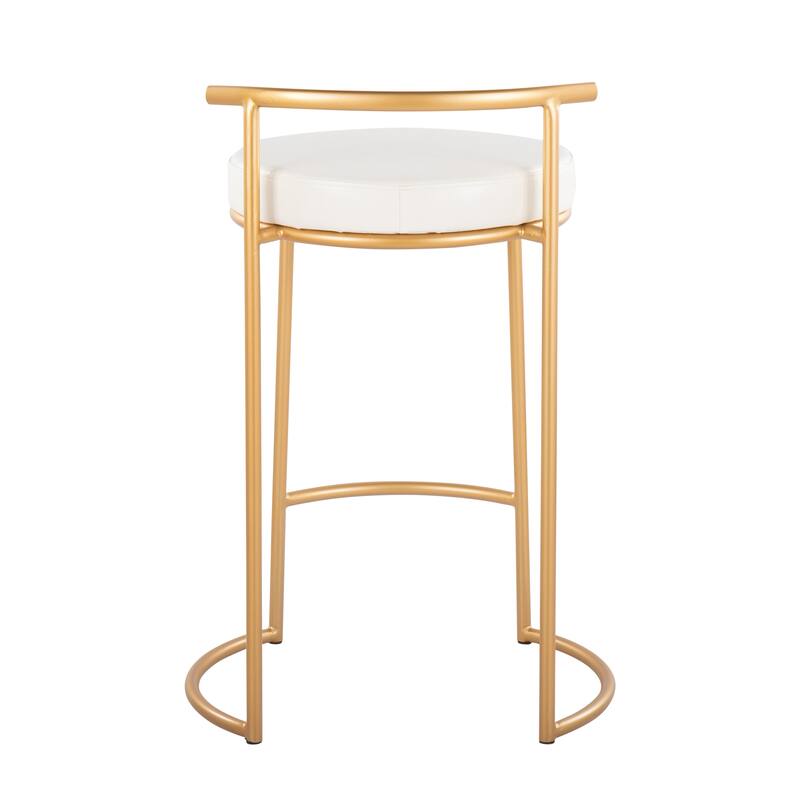 Silver Orchid Forrest Round Fixed-Height Counter Stool (Set of 2)