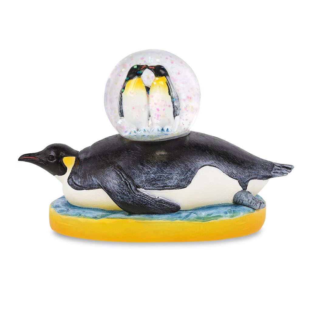 CoTa Global Penguin Snow Globe Figurine with Sparkling Glitter - 45mm - 5.2″Lx2.5″Wx3.5″H