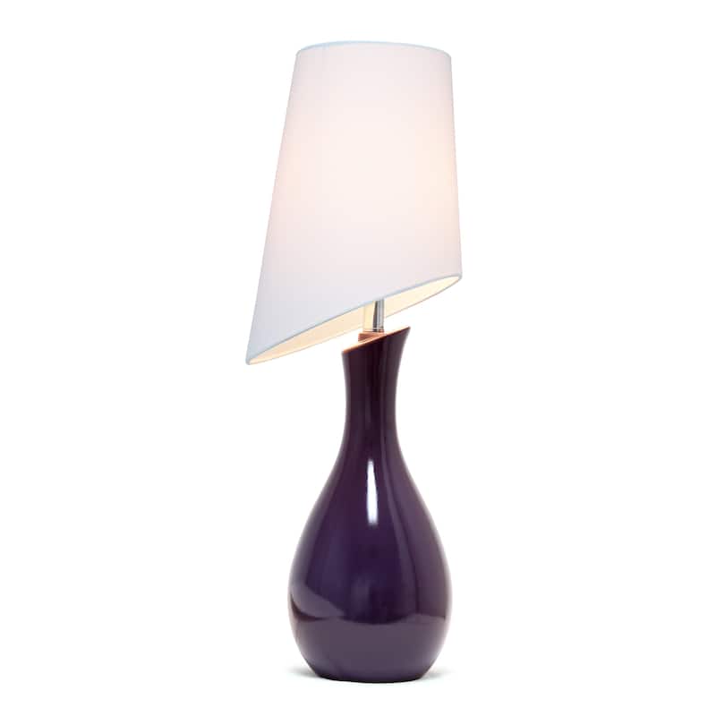 Lalia Home 29" Contemporary Table Lamp with Slanted White Shade - 29