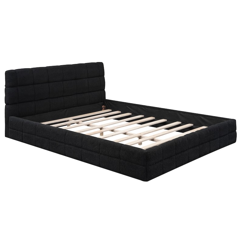 Velvet Upholstered Platform Bed