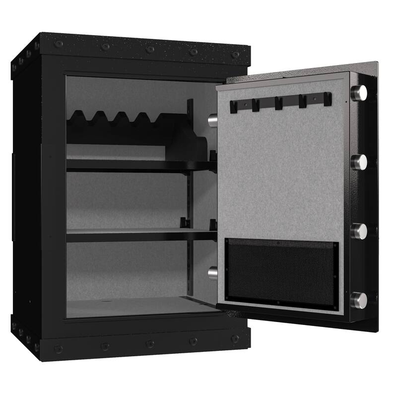 Roomfitters 24.4 Inch Biometric Security Safe with Fingerprint Lock and Hidden Compartment, Carbon Steel, Black