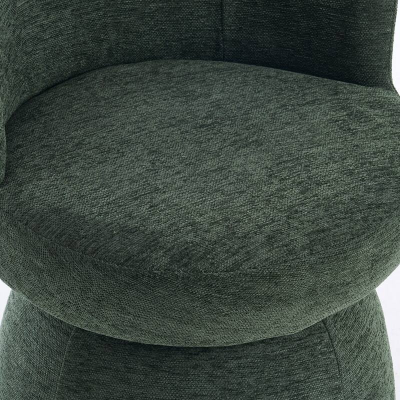 Swivel Modern Accent Chair Set of 4, Armless Upholstered Barrel Chairs