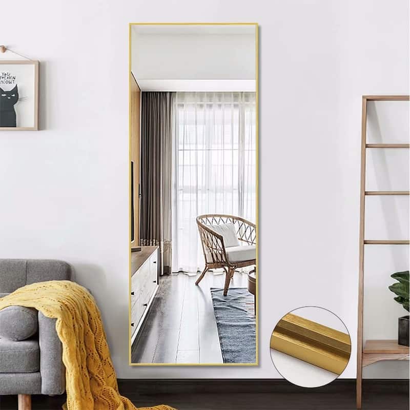 Dovelina Modern Full Length Floor Mirror - Freestanding Vanity Mirror for Bathroom or Living Space