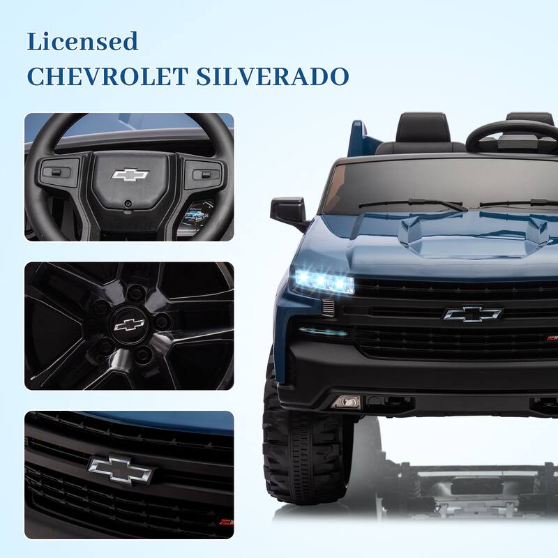 24V 2-Seater Truck Licensed Chevrolet Silverado Ride On Car Toy