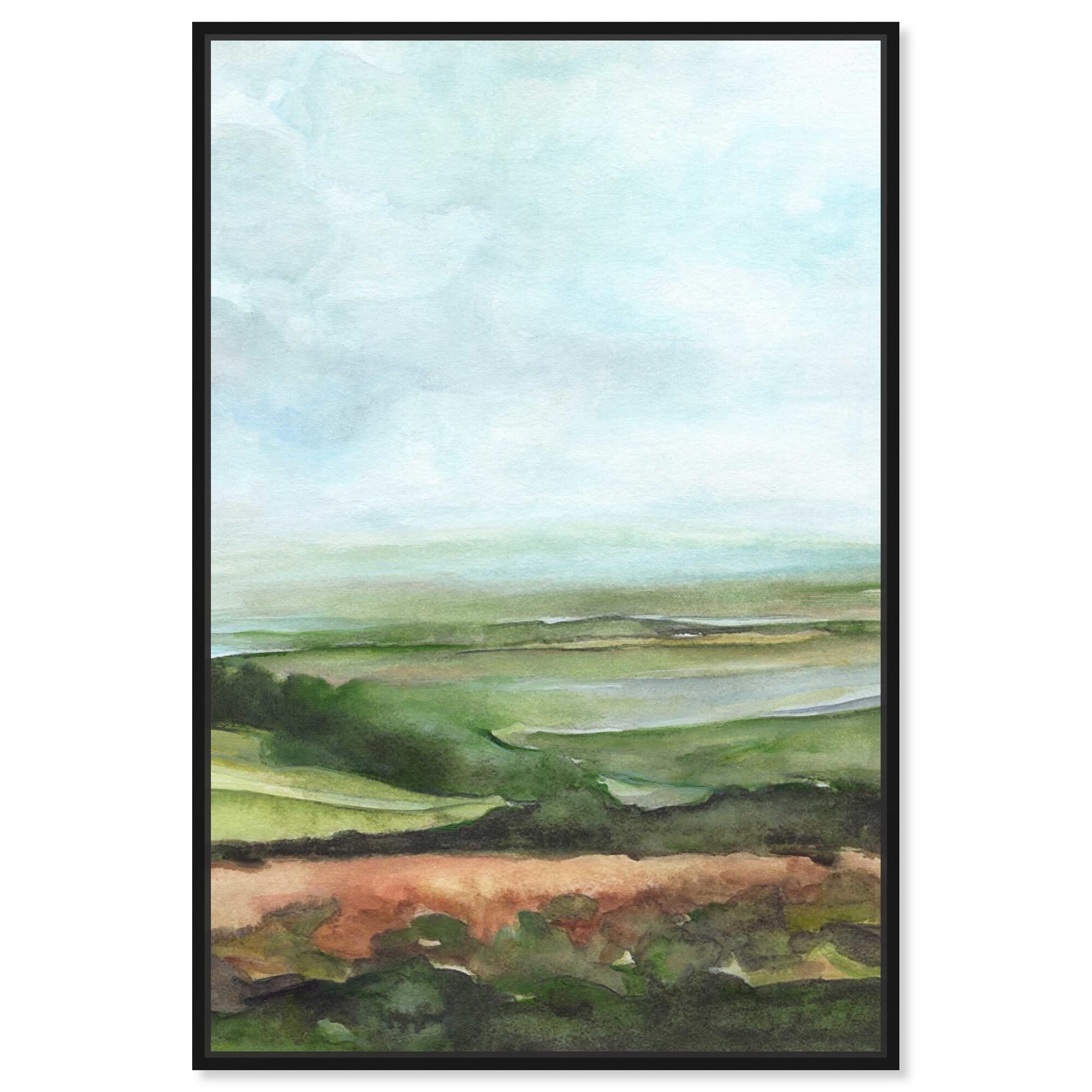 Watercolor Horizon Canvas by Art Remedy