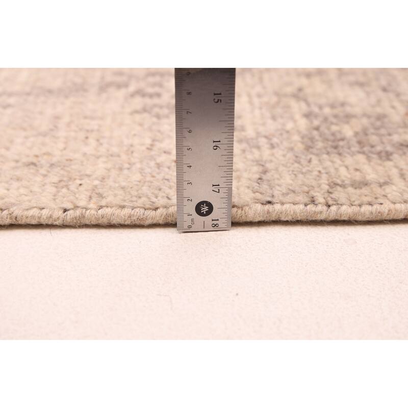 ECARPETGALLERY Hand-knotted Tangier Light Khaki Wool Rug - 5'2 x 7'10