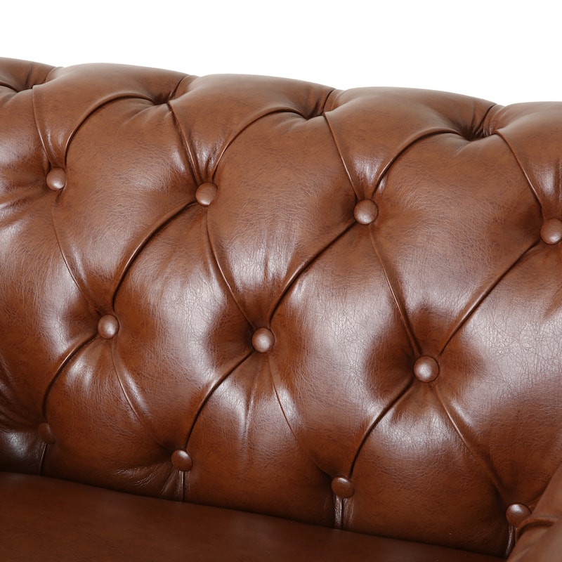 Castalia Chesterfield Tufted Club Chair by Christopher Knight Home - 39.00" L x 33.50" W x 28.00" H