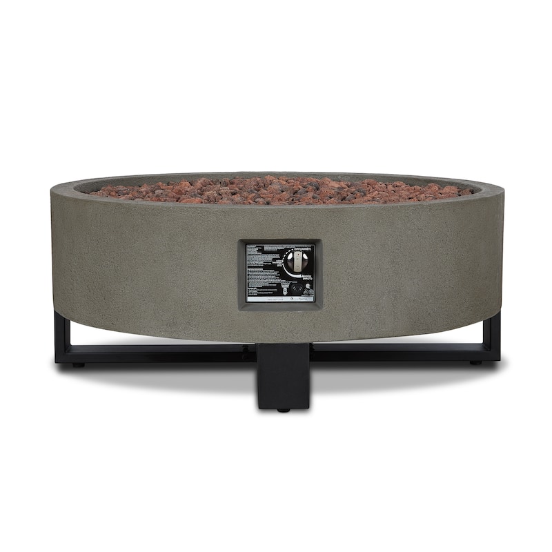 Idledale 40" LP Fire Bowl in Glacier Gray by Real Flame