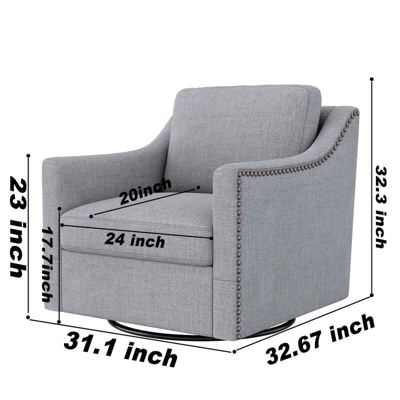 Swivel Accent Chairs for Living Room, 360 Degree Barrel Chairs Arm Chairs for Bedroom Living Room Chair Bedroom Chair