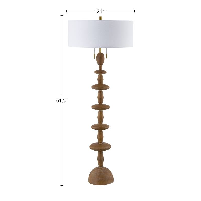 Peter 62" Floor Lamp with Linen Shade, Natural