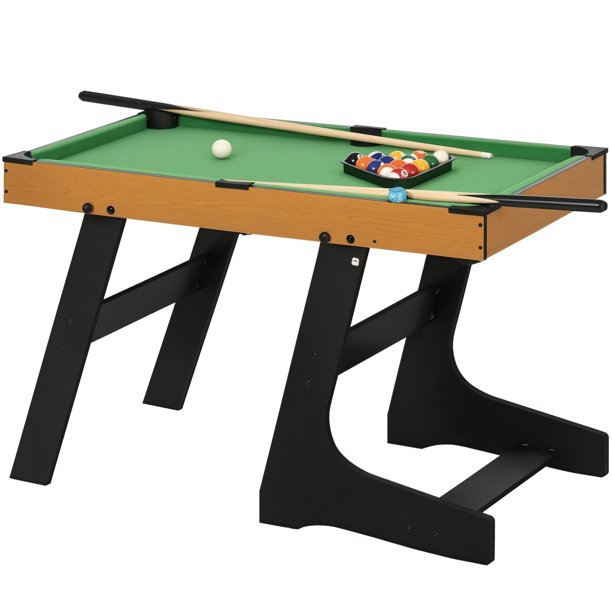 Soozier 38'' Foldable Mini Billiards Tabletop Game, Pool Table Set