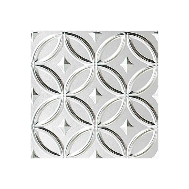 FASÄDE Rings 4-foot x 8-foot PVC Wall Panel in Brushed Aluminum - Sample