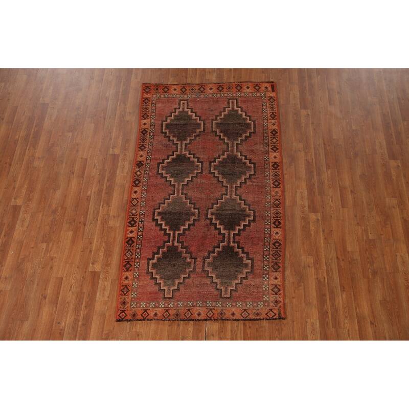 Vegetable Dye Lori Persian Antique Area Rug Handmade Wool Carpet - 3'10"x 6'10"